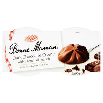 Sainsbury's Bonne Maman Dark Chocolate Crème with a Touch of Sea Salt 2x90g offer