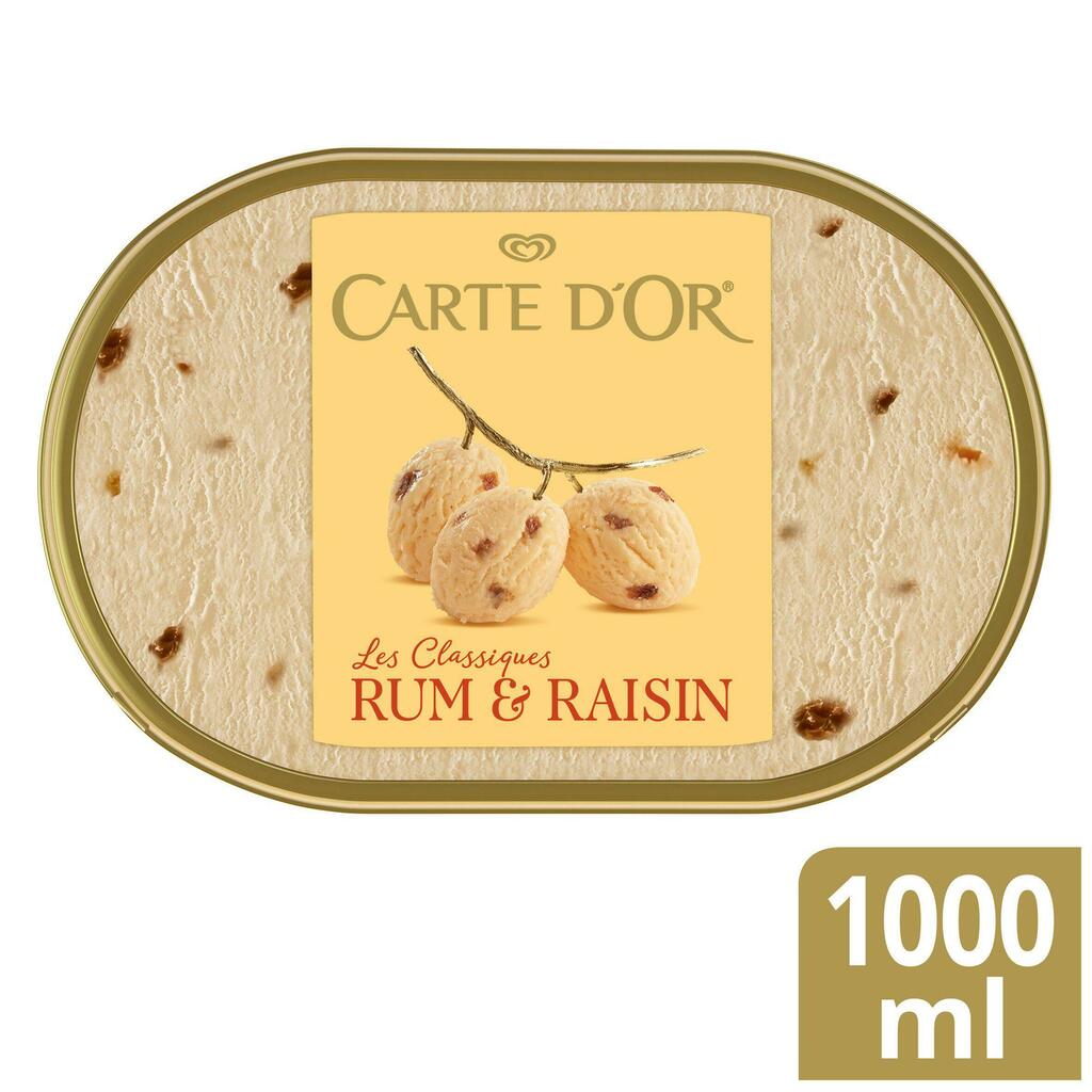 Carte D'Or Rum & Raisin Ice Cream Dessert 1L offer at Sainsbury's
