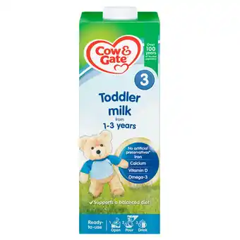 Sainsbury's Cow & Gate 3 Toddler Milk from 1-3 Years 1L offer