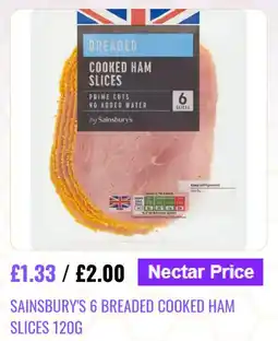 Sainsbury's Sainsbury's breaded cooked ham slices offer