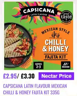Sainsbury's Capsicana latin flavour mexican chilli & honey fajita kit offer