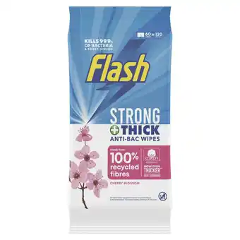 Sainsbury's Flash Cleaning Wipes Blossom Antibacterial x60 offer