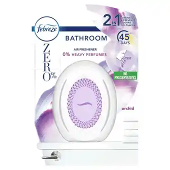 Sainsbury's Febreze Zero% Bathroom, Continuous Air Freshener Odour Elimination & Prevention, Orchid offer