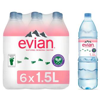Sainsbury's Evian Natural Mineral Water 6x1.5L offer