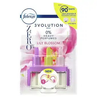 Sainsbury's Febreze 3Volution Zero% Air Freshener Plug-In Refill Lily Blossom offer