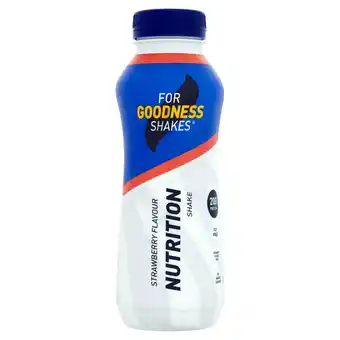 Sainsbury's For Goodness Shakes Protein Nutrition Strawberry Shake 315ml offer