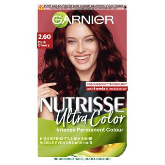 Sainsbury's Garnier Nutrisse Ultra Permanent Hair Dye Dark Cherry Red 2.6 offer