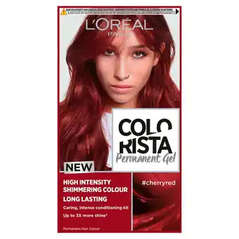 Sainsbury's L'Oreal Colorista Cherry Red Permanent Gel Hair Dye offer