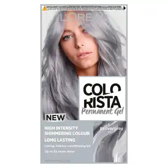 Sainsbury's L'Oreal Colorista Silver Grey Permanent Gel Hair Dye offer