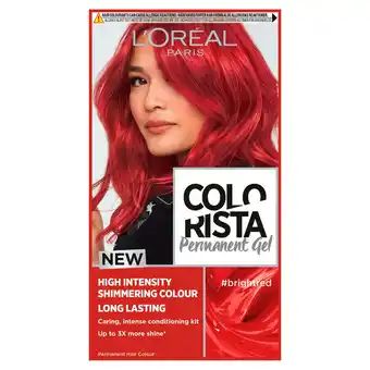 Sainsbury's L'Oreal Colorista Bright Red Permanent Gel Hair Dye offer
