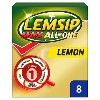 Sainsbury's Lemsip Max All In One Cold & Flu Lemon Sachets x8 offer