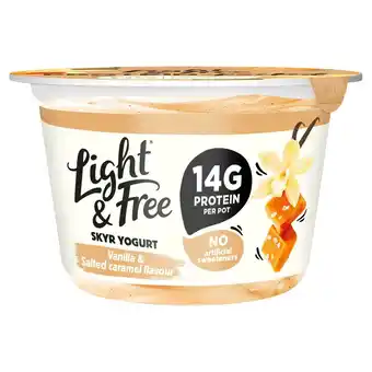Sainsbury's Light & Free Protein Yogurt Vanilla & Salted Caramel Flavour 150g offer