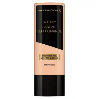 Sainsbury's Max Factor Lasting Performance 102 Pastelle Foundation 35ml offer