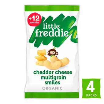 Sainsbury's Little Freddie Organic Cheese, Chickpea & Quinoa Smiles +12 Months 4 x 11g offer