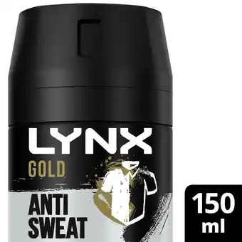 Sainsbury's Lynx Gold Anti White Marks Anti-perspirant Deodorant Spray 150ml offer