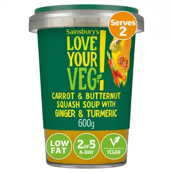 Sainsbury's Love Your Veg! Carrot & Butternut Squash Soup 600g offer