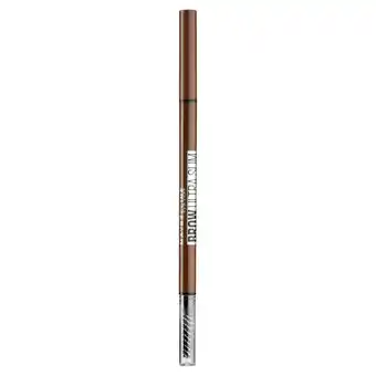 Sainsbury's Maybelline Brow Ultra Slim Defining Natural Fuller Looking Brows Eyebrow Pencil 04 Medium Brown offer