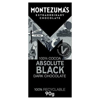 Sainsbury's Montezuma's Dark Chocolate Absolute Black 100% Cocoa 90g offer