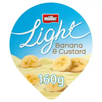 Sainsbury's Müller Light Fat Free Smooth Banana & Custard Yogurt 160g offer