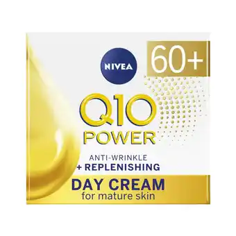 Sainsbury's NIVEA Q10 Power 60+Anti-Wrinkle + Replenishing Day Cream SPF15 50ml offer