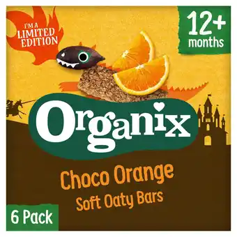 Sainsbury's Organix Limited Edition Choco Orange Organic Soft Oat Snack Bars Multipack 6x30g offer