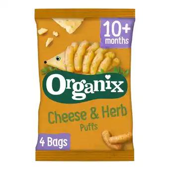 Sainsbury's Organix Cheese & Herb Puffs 4x15g offer