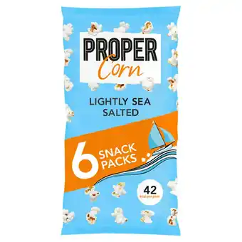 Sainsbury's Propercorn Lightly Sea Salted Popcorn Multipack 6 x 10g offer
