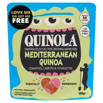 Sainsbury's Quinola Organic Kids Mediterranean Quinoa Tomatoes Carrots & Courgettes 190g Quinoa 12Month+ offer