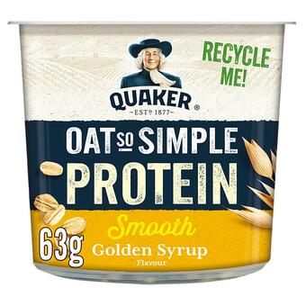 Sainsbury's Quaker Oat So Simple Protein Golden Syrup Porridge Pot 63g offer