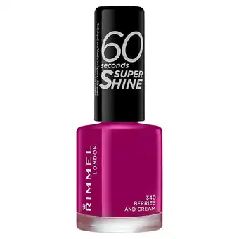 Rimmel London 60 Seconds Super Shine 340 Berries and Cream 8ml