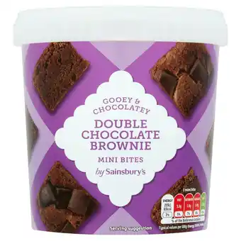 Sainsbury's Sainsbury's Double Chocolate Brownie Bites 234g offer