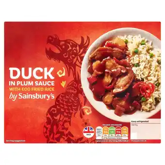 Sainsbury's Sainsbury's Duck In Plum Sauce With Egg Fried Rice 400g (Meal for 1) offer