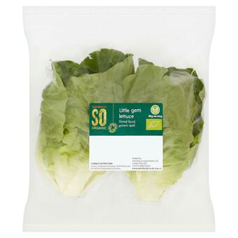 Sainsbury's Sainsbury's Little Gem Lettuce, SO Organic x2 offer