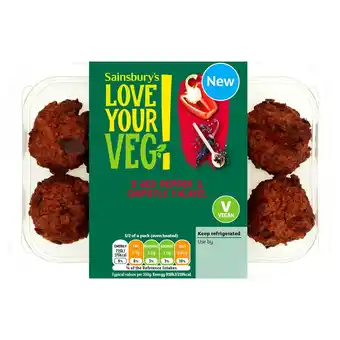Sainsbury's Sainsbury's Love Your Veg! Red Pepper & Chipotle Falafels x8 160g offer