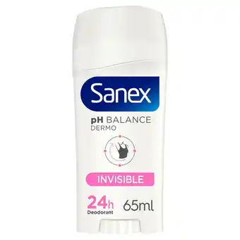 Sainsbury's Sanex Dermo Invisible 24H Deodorant 65ml offer