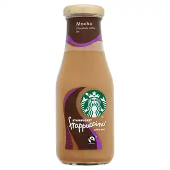 Sainsbury's Starbucks Frappuccino Mocha Chocolate Flavoured Milk Iced Coffee 250ml offer