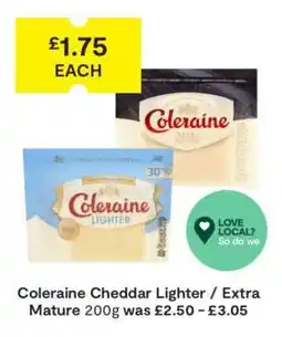 SuperValu Coleraine Cheddar Lighter / Extra Mature 200g offer