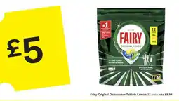 SuperValu Fairy Original Dishwasher Tablets Lemon 22 pack offer