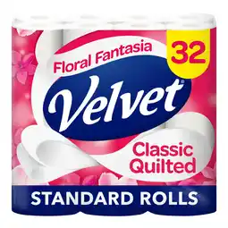 Iceland Velvet Classic Quilted Floral Fantasia Toilet Roll 32 Rolls offer