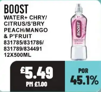 Boost water+ cherry