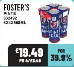 Bestway Foster's pints offer