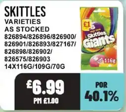 Bestway Skittles varieties offer
