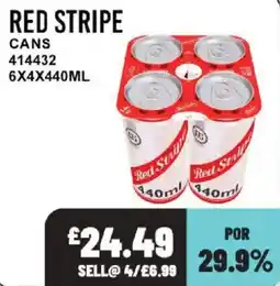 Bestway Red stripe cans offer