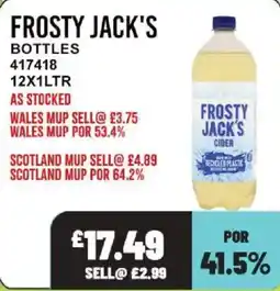 Bestway Frosty Jack's cider bottles offer