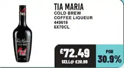 Bestway Tia Maria cold brew coffee liqueur offer