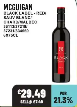 Bestway Mcguigan black label red offer