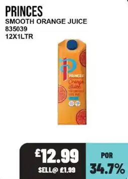 Bestway Princes smooth orange juice offer