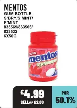 Bestway Mentos gum bottle offer
