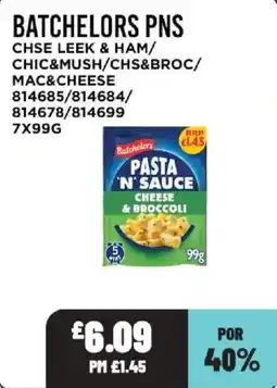 Bestway Batchelors pasta n' sauce cheese & broccoli offer