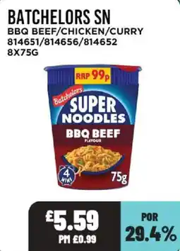 Bestway Batchelors super noodles bbq beef offer